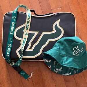 NWOT South Florida Bulls Bag, Lanyard, and Hat Set